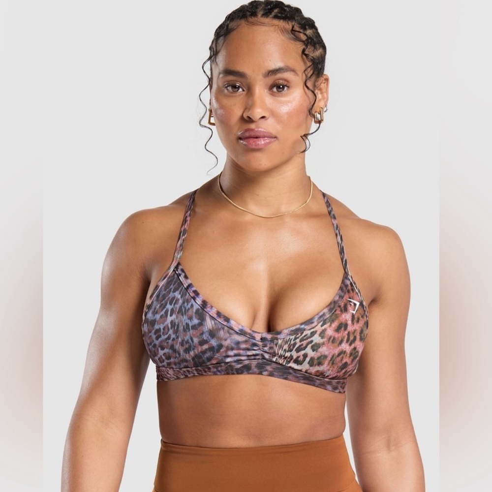 Gymshark Power X Minimal Sports Bra - Brick Brown